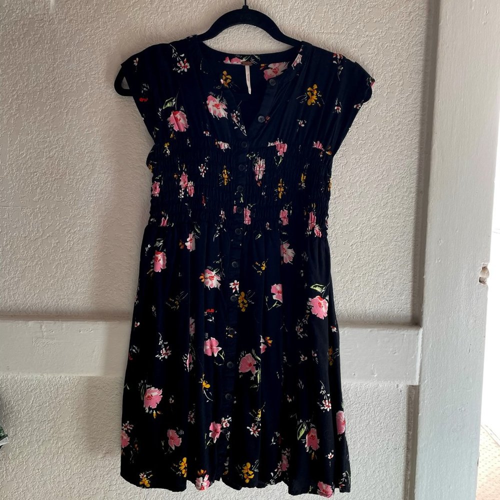Free People | Smocked Floral Mini Dress